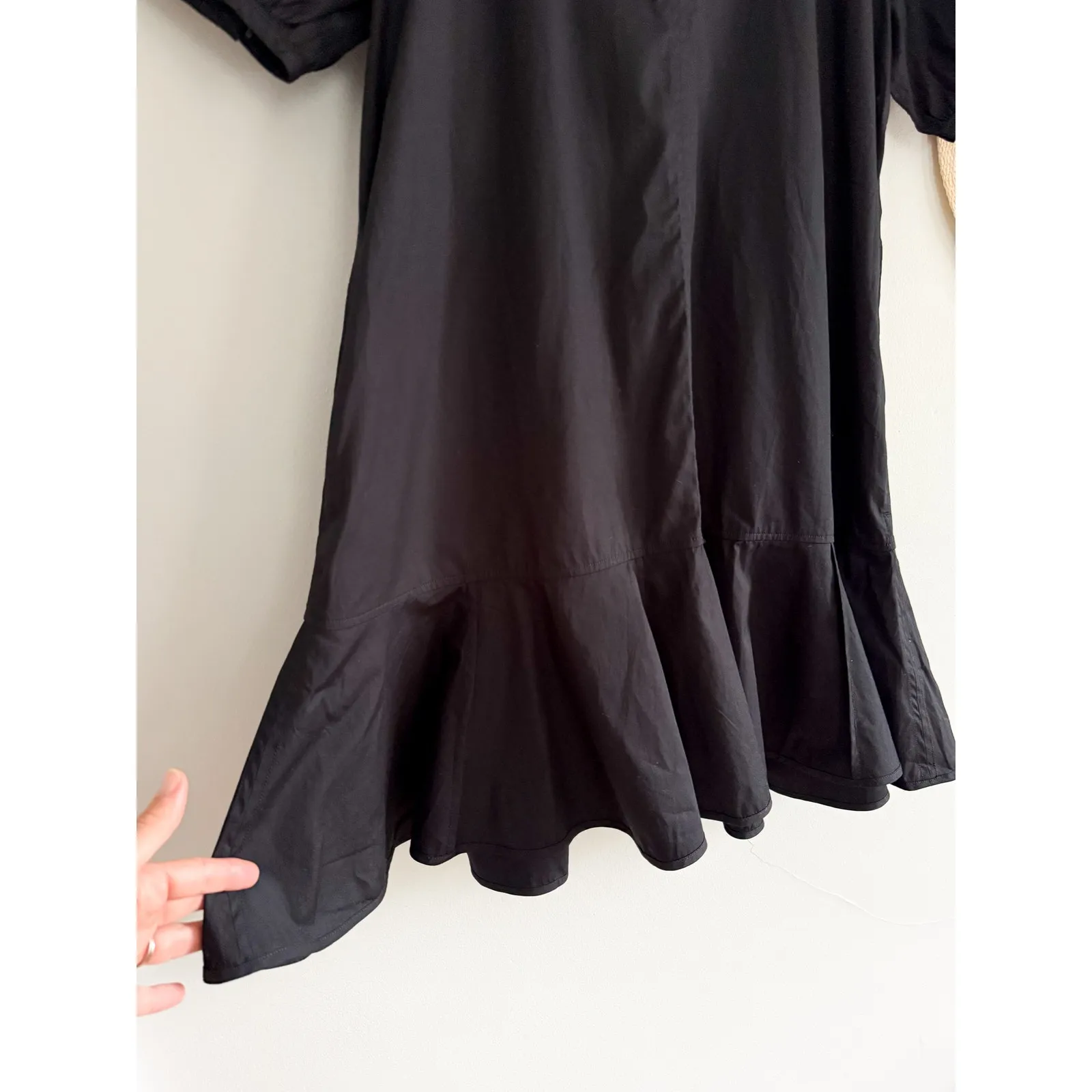 J.Crew | NWT Delilah dress in cotton poplin in Black | Sz PS - Image 6