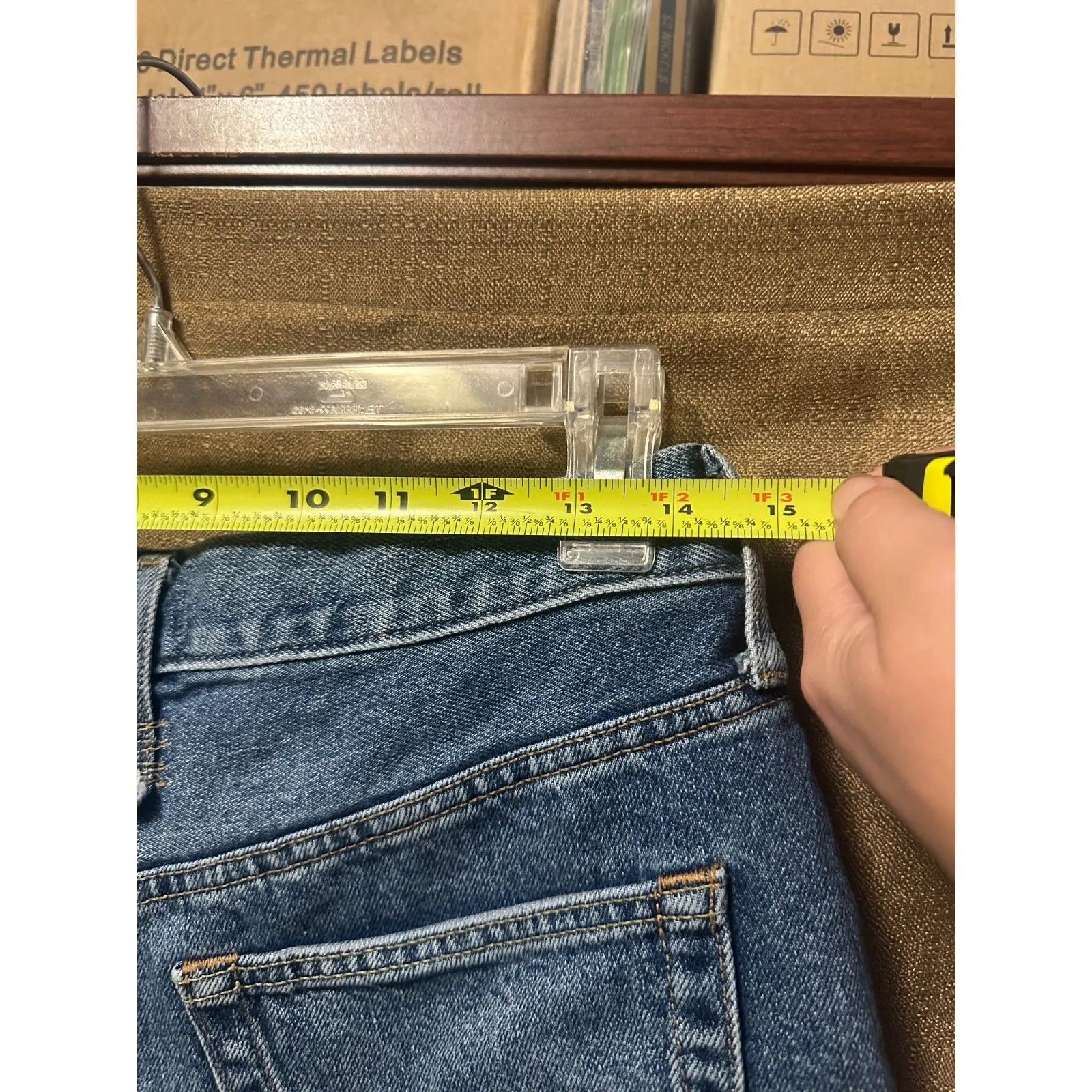 We The Free Button Fly Denim Distressed Shorts Womans Size 28 - Image 6