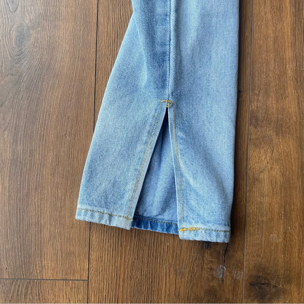 Missguided Wrath Split‑Hem Light Wash Jeans – Size 6R - Image 7