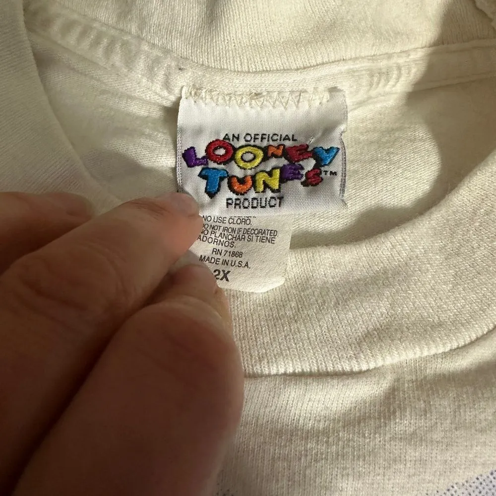 Vintage Looney Tunes Tweety Bird 90s Oversized Graphic T Shirt Size 2X - Image 9