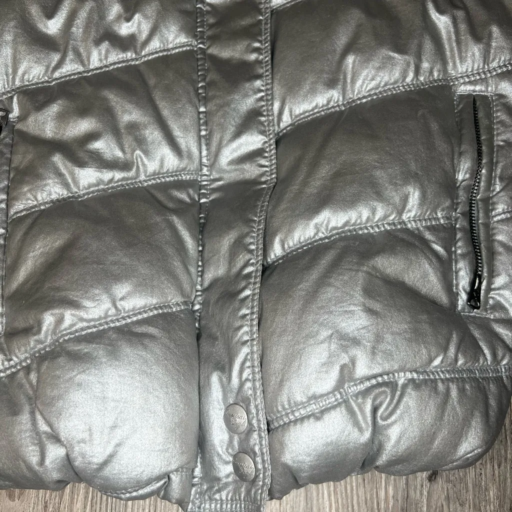 American Eagle Outfitters Gray vest Fleece Jacket size s/p - Image 4