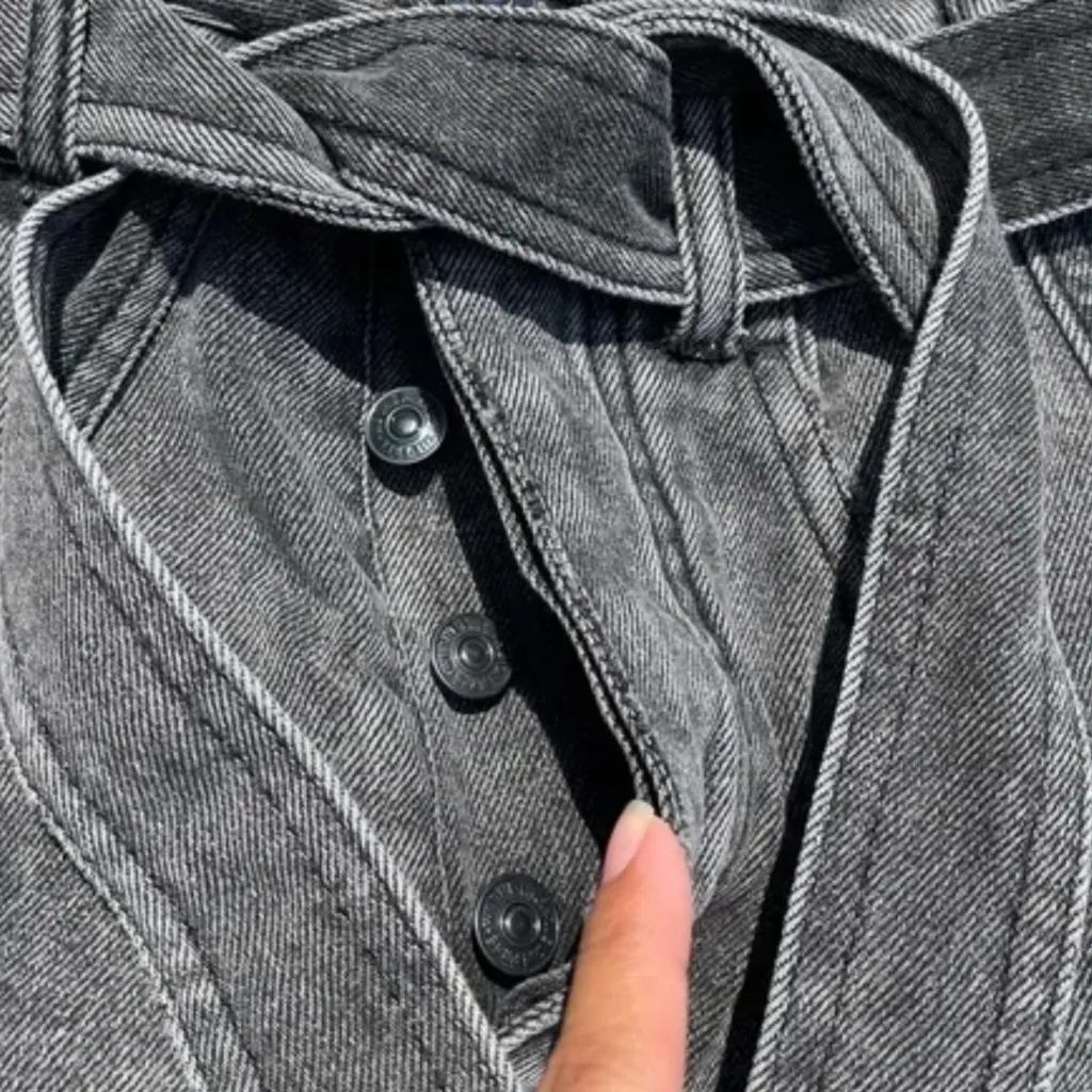 Free People We The Free East of Eden Denim Miniskirt in Black sz 25 - Image 7