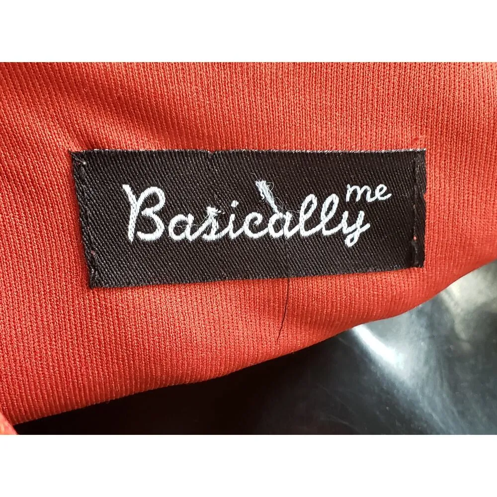 Basically Me Crochet Dress Womens Small Pink Lined Cotton Long Sleeve Round Neck - Image 3