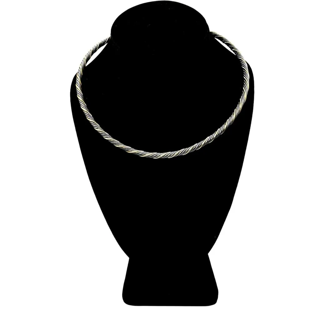DAVID YURMAN Women's Vintage Blackened 18k Gold Twisted Cable Collar Necklace - Image 2