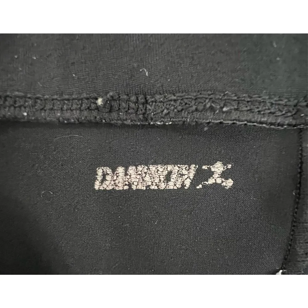 Danskin Black Plain Basic Cropped Stretchy Athletic Leggings - Image 2