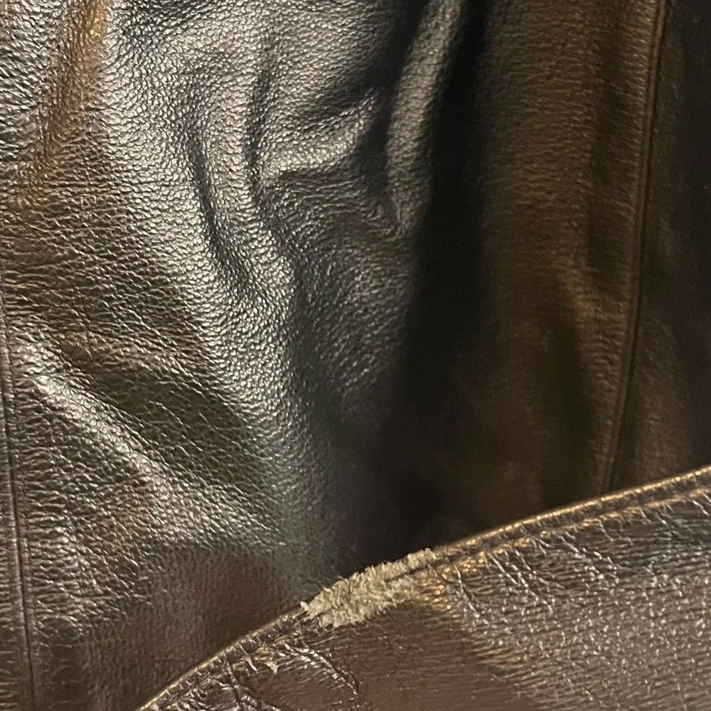 New‎ York & Company Black Leather Jacket Size Medium - Image 6