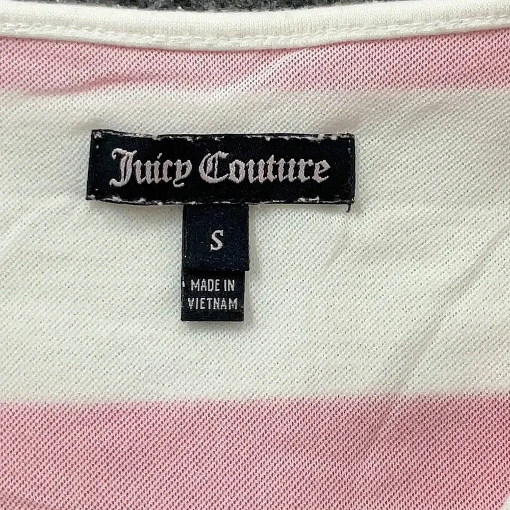 Juicy Couture Seaside Passion Pink/White Stripe Hibiscus Floral Dress Size Small - Image 5