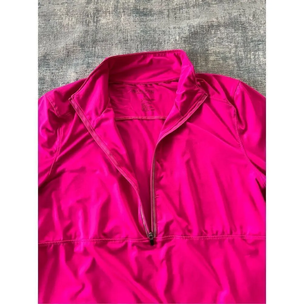 Ideology Bright Barbie Pink Half Zip Athletic Pullover Women's Medium - Image 3