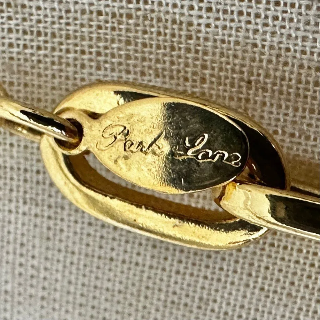 Vintage Park Lane Faux Pearl & Black Enamel Statement Necklace - Image 4