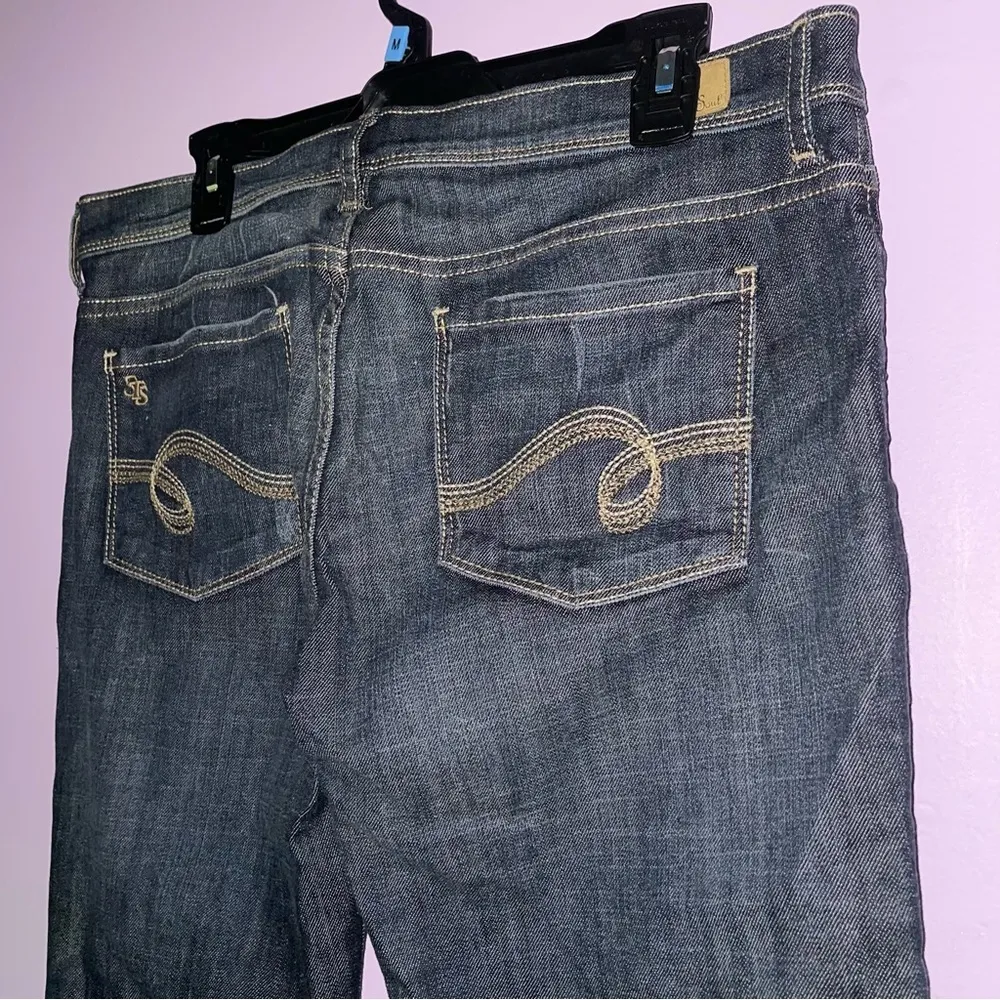 NEW See Thru Soul 32 Sammy Lowrise Flare Jeans Dark Wash Pants - Image 5