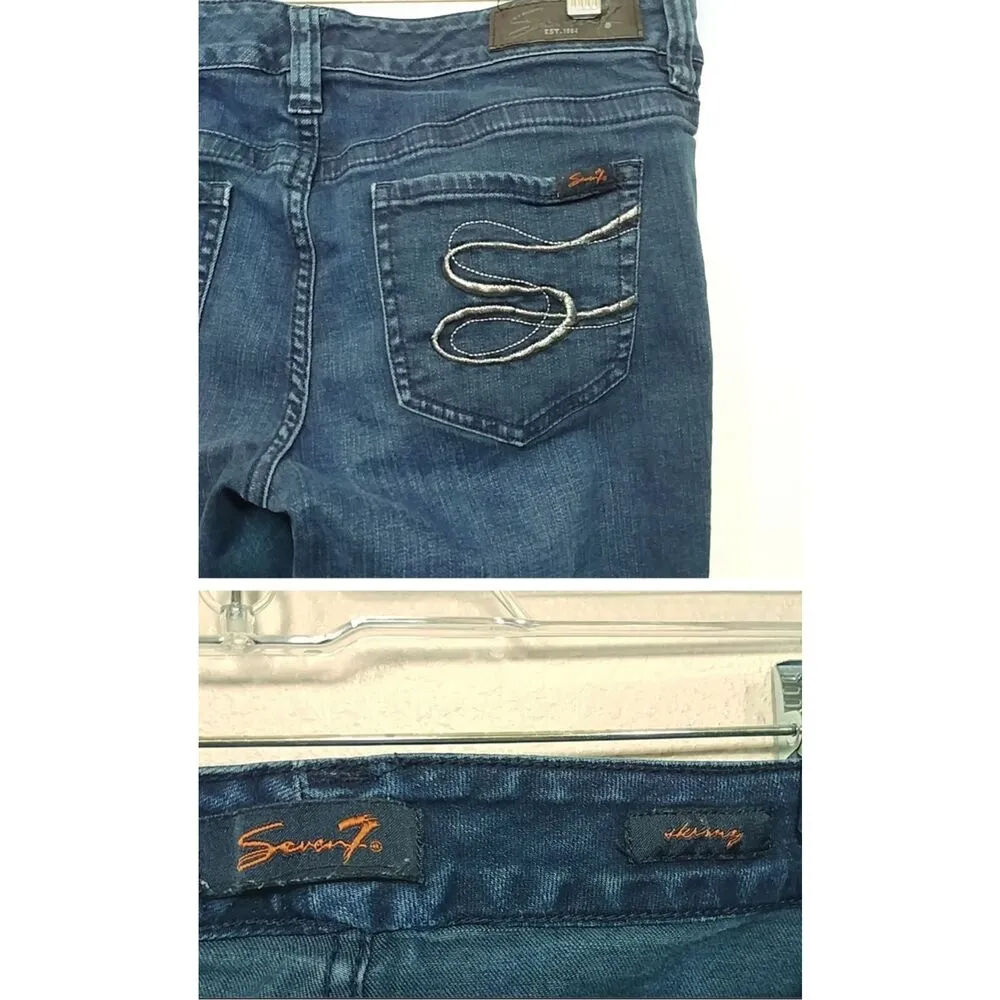 Seven Skinny Silver S Embroidered Pocket Size 10/29” inseam - Image 4