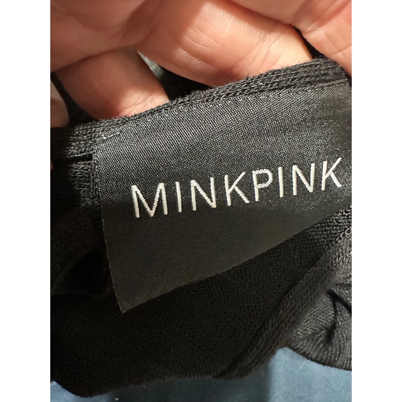 MINKPINK Black Sheer Lace Up‎ Back Tank Top Womens Size XS - Image 5