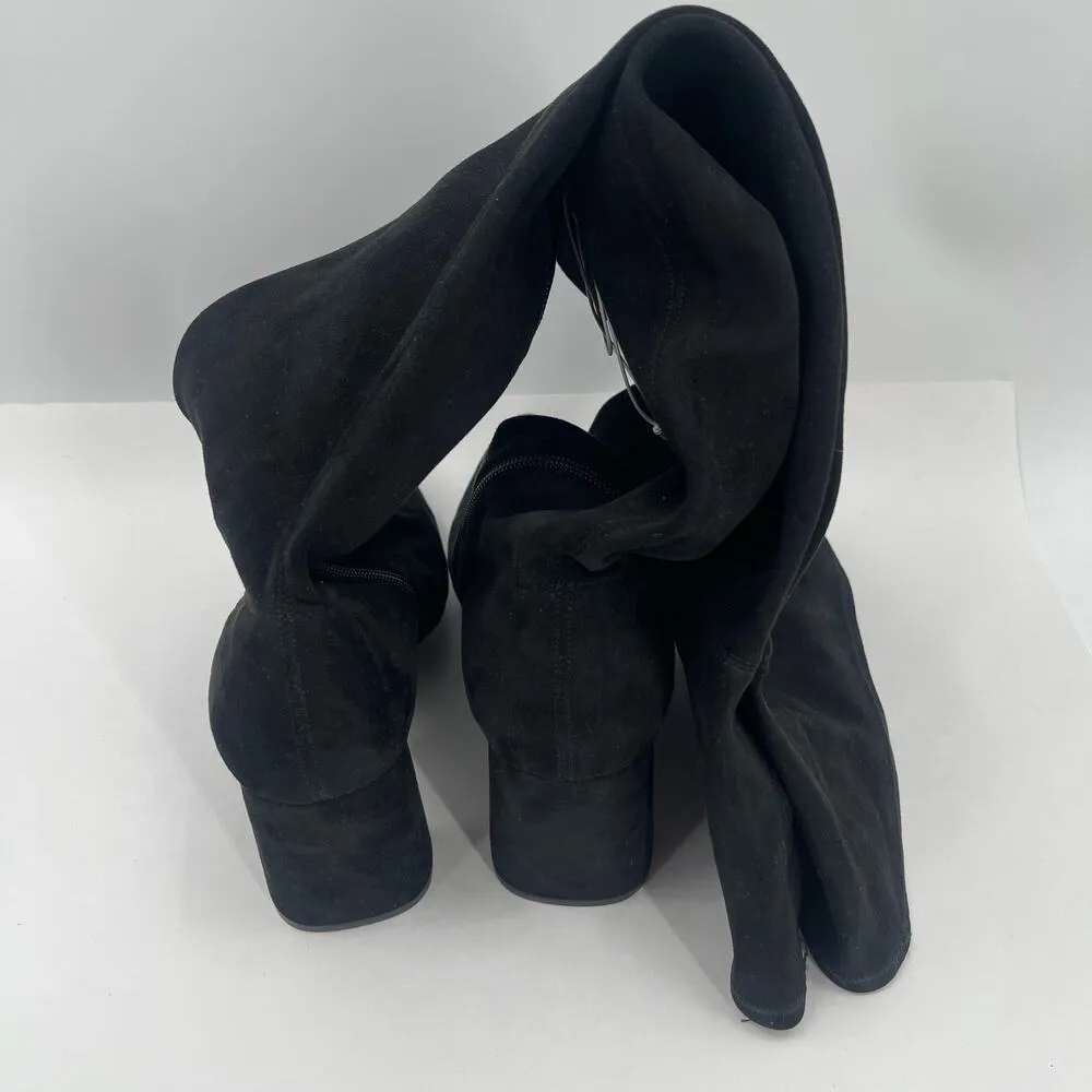 JEFFREY CAMPBELL Parisah Boots Size 9.5 Over The Knee Black Faux Suede NEW - Image 6