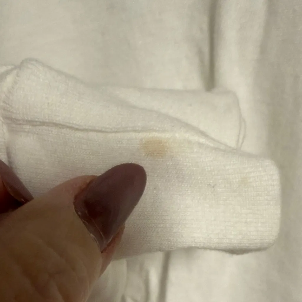 Lauren Moshi White Tee with Black Peace Symbol - Image 4