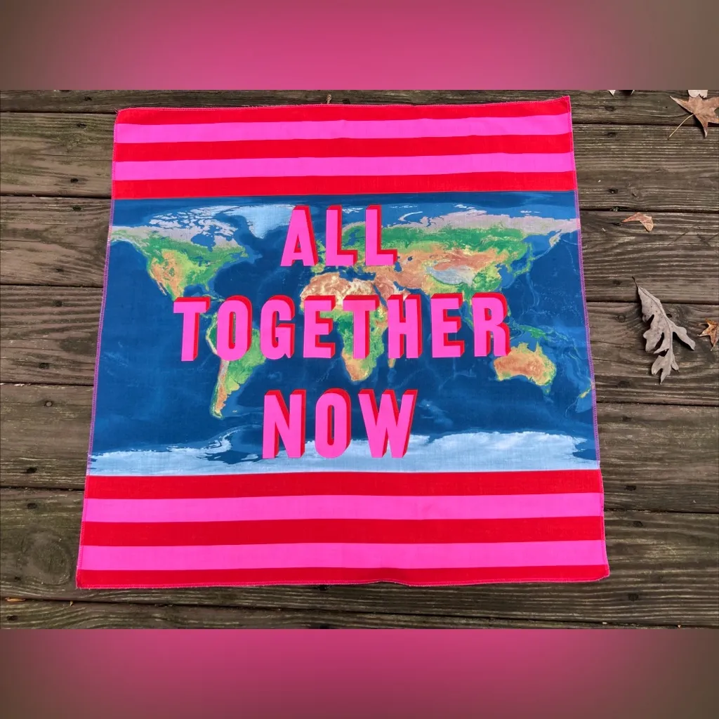 LUSH Cosmetics Reusable/Sustainable Knot Wrap Scarf/Bandana ‘All Together Now’ - Image 12