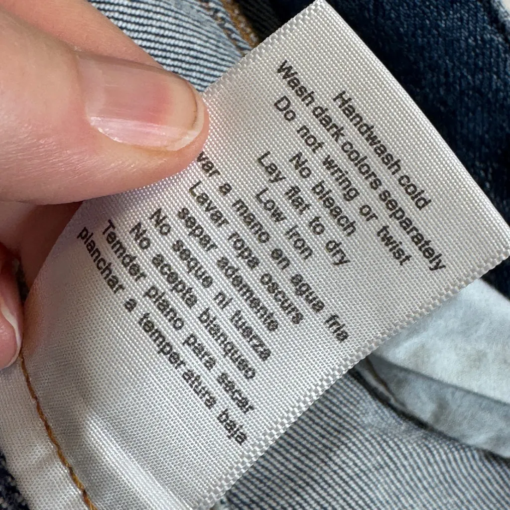 Judy Blue Denim Fringe Jean Jacket Womens S Boho Western Casual Fall Classic - Image 5