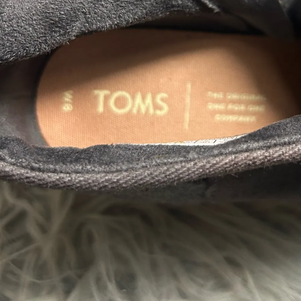 TOMS Womens Loren Ankle Boots Grey Suede / Felt Gray Ankle Boots Size 8 - Image 11