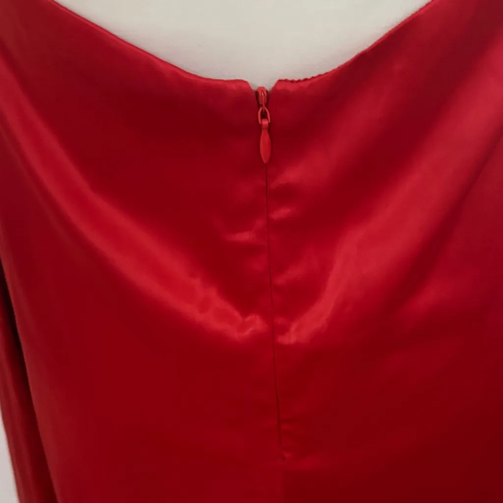 Lena Scarlet Mini Dress with Rosette Details Red Size L - Image 4