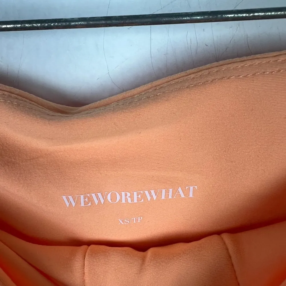 NWT WeWoreWhat Lace-Up Biker Short Peach Cobbler Size XS NEW $68 - Image 6