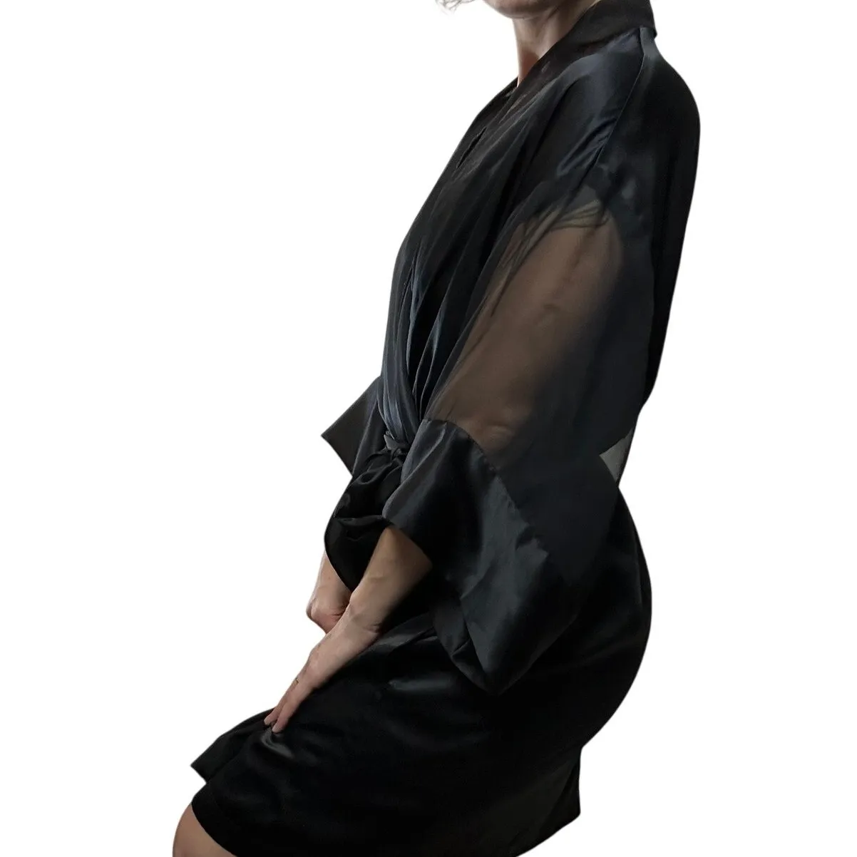 vs gold label robe with sheer sleeves one size - Image 3