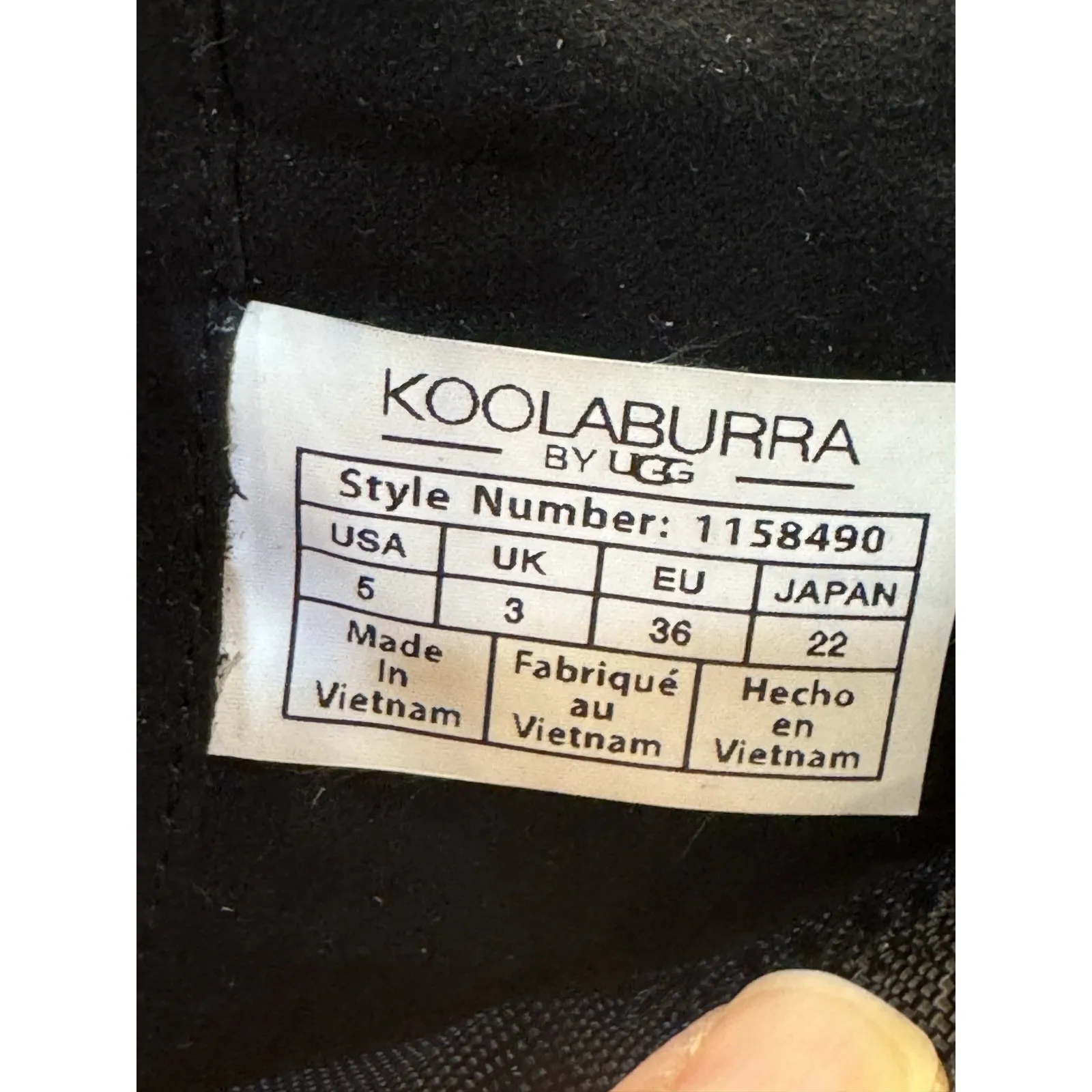 Koolaburra By Ugg Jozie Womens Hiking Boots Fleece lined Size‎ 5 NEW Black - Image 8