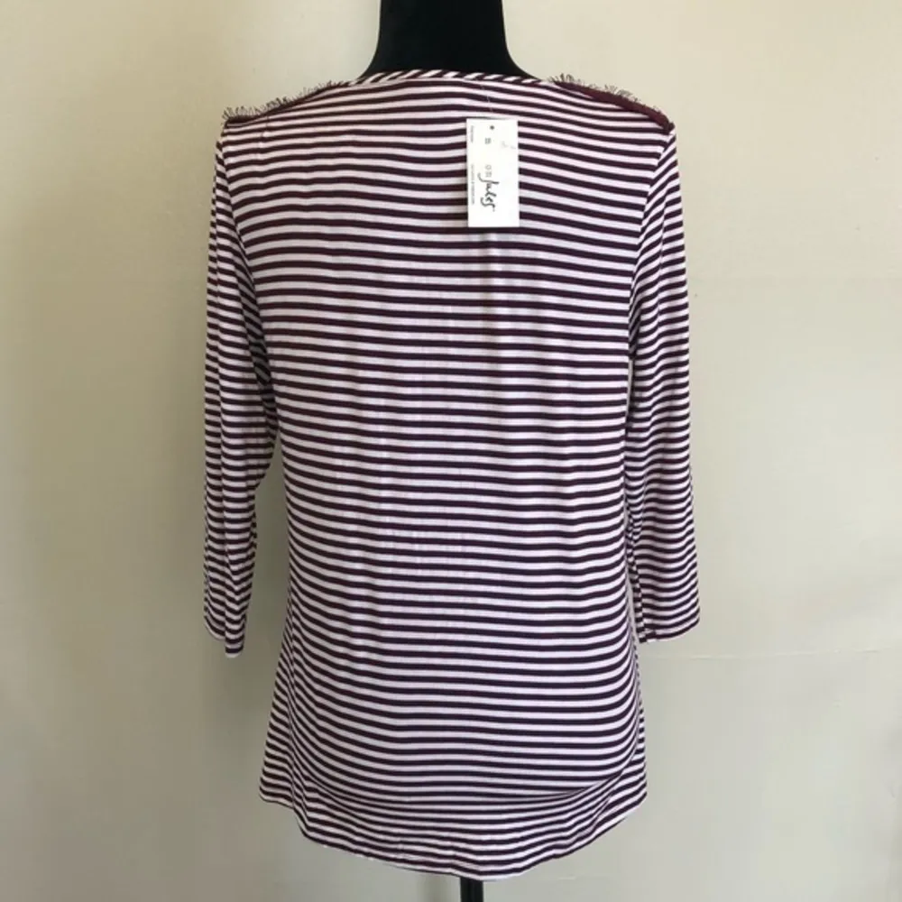 New Women’s Maison Jules Lace-Trim Tee Savory Wine - Image 6