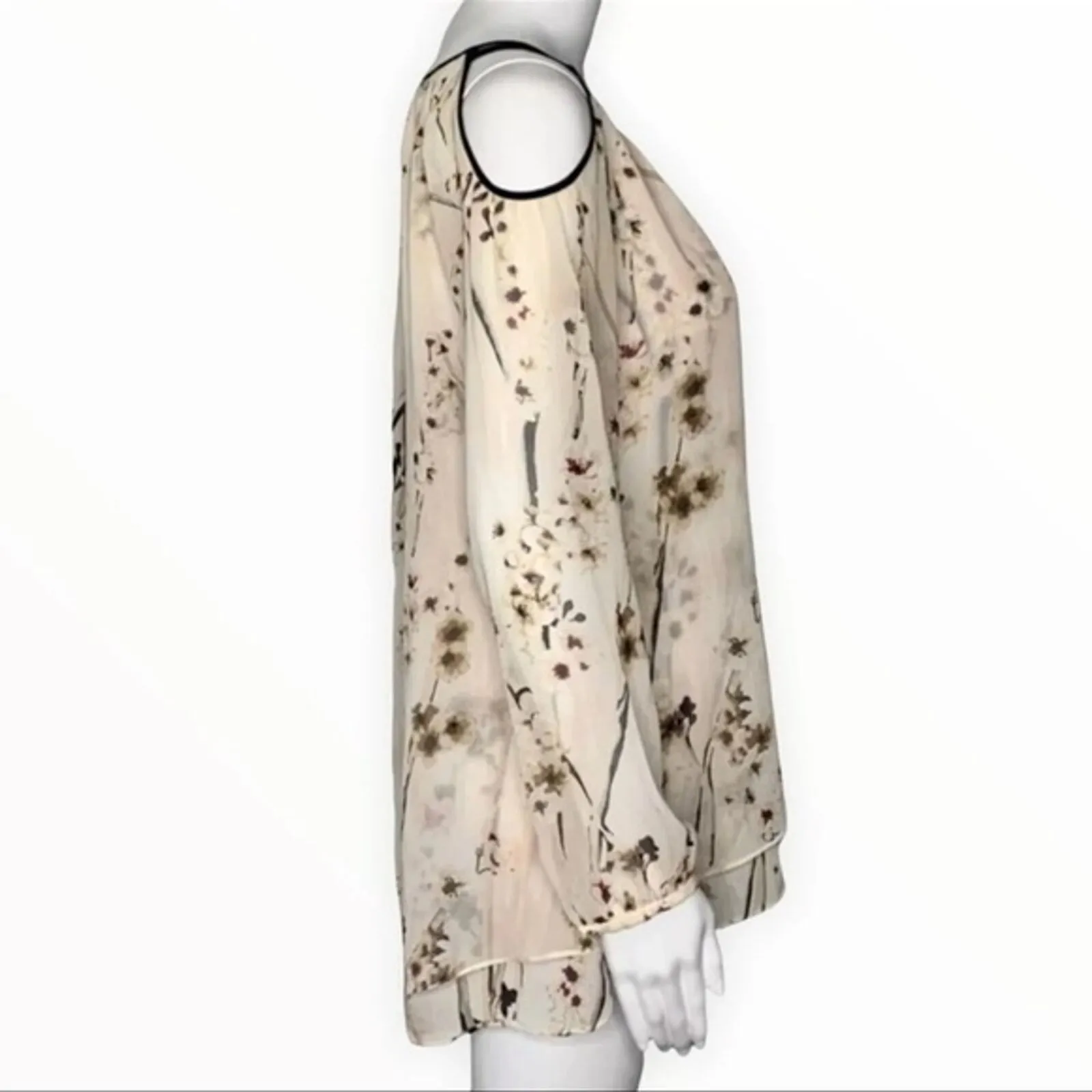 White House Black Market Blouse Women XSmall‎ Blush Pink Cold Shoulder Straps - Image 2