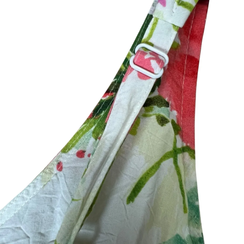 JAMS WORLD Cottage Bouquet Floral Asymmetrical Resort Midi Dress Sz XS Hawaii - Image 13