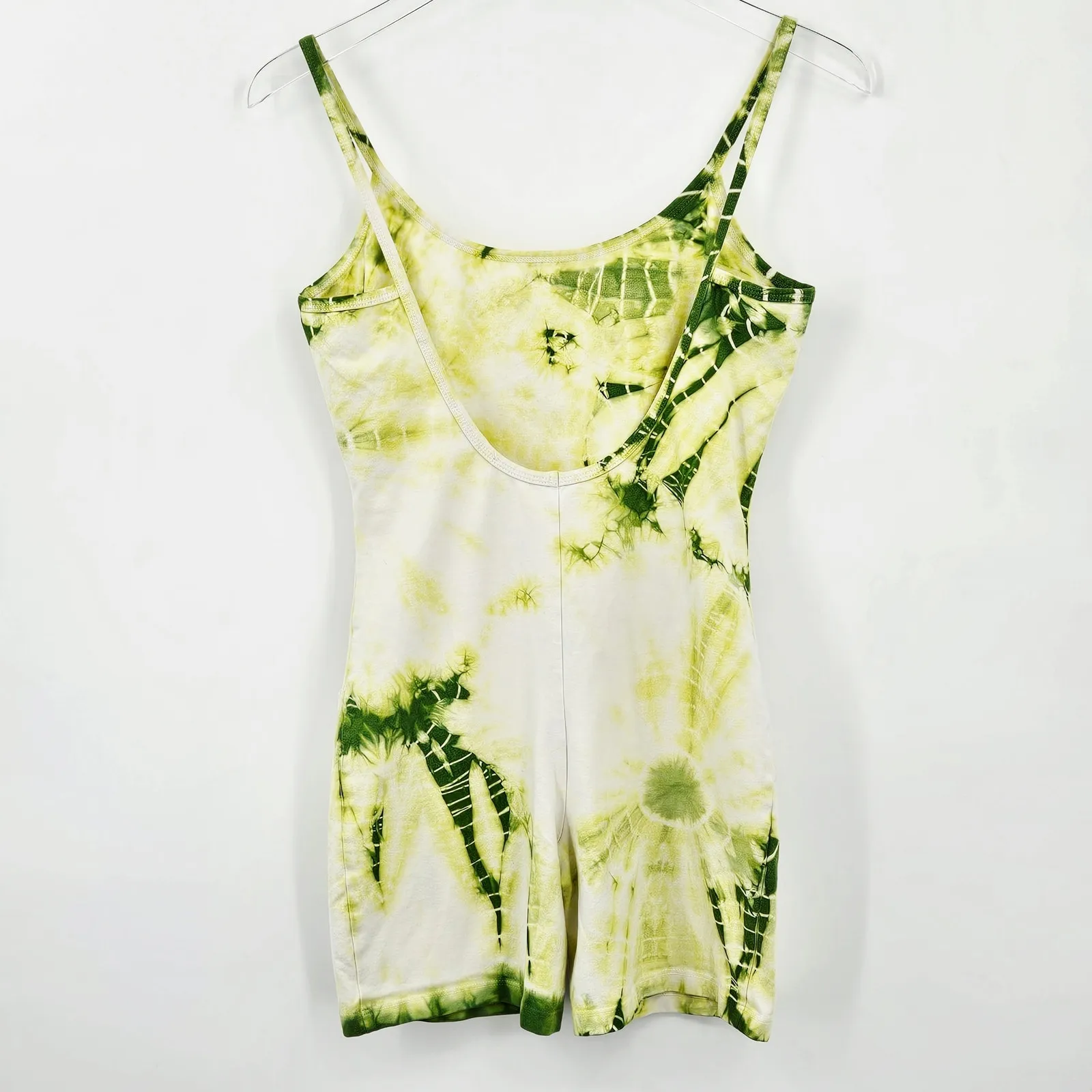Anthropologie x LACAUSA Luna Unitard Green Tie Dye Size‎ Small - Image 8