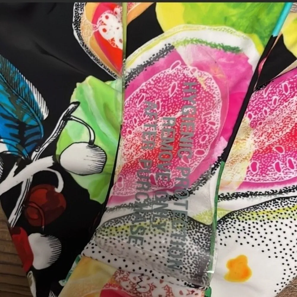 SWIMINISTA + CHRISTIAN LACROIX BIKINI BOTTOM NWT SZ S Black - Image 6