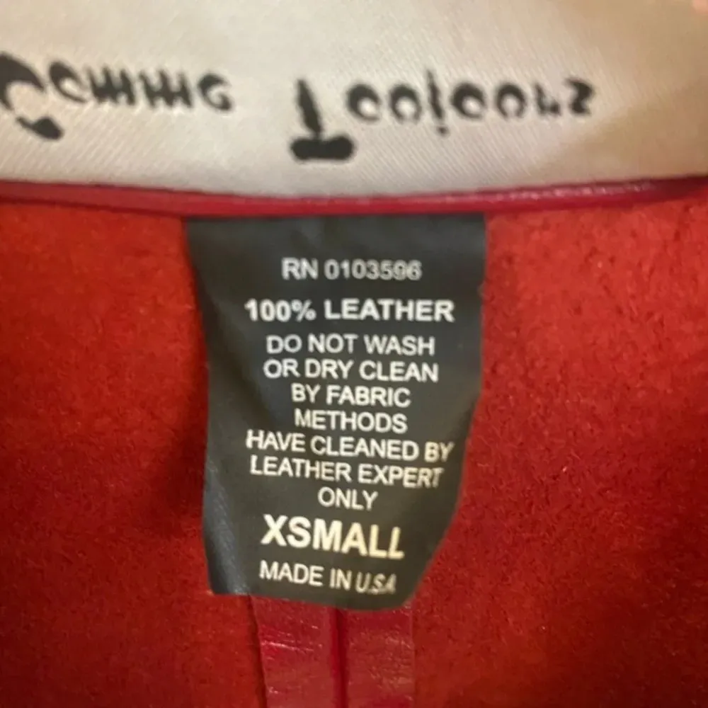 Comme Toojoors Red Leather Jacket​‎ Size XS - Image 5