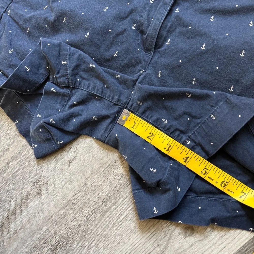 Nautica Anchor Shorts Navy Blue White 6 Cotton Stretch Coastal - Image 10