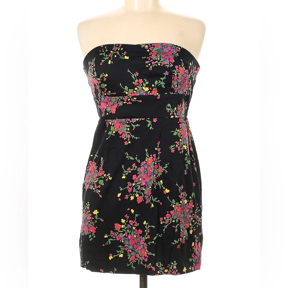 Free People Poison Apple Strapless Dress Floral Bodycon Sweetheart Neckline sz 6 - Image 4