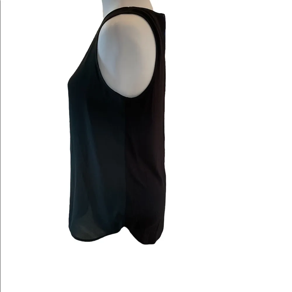 Set of 2  Sleeveless Black Tank NWT Polyester Front & Rayon Back Loose Fit - Image 3