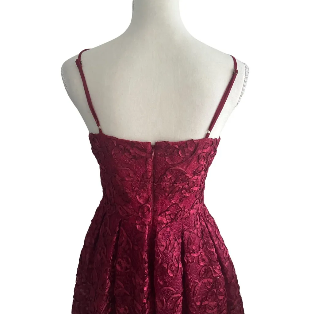 NICOLE MILLER Scarlet Rosette Detail Line Dress Size 8 - Image 8