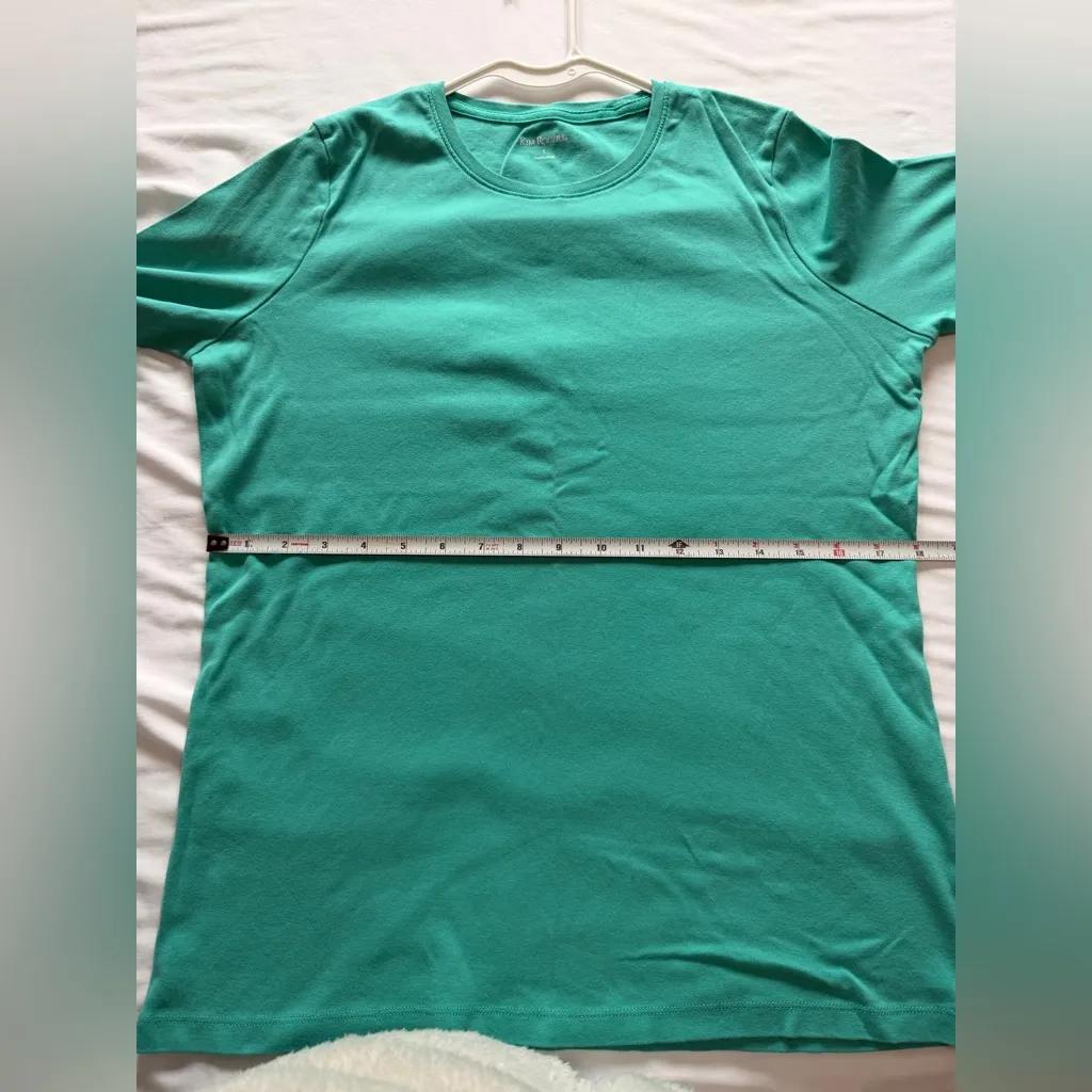 Kim Rogers Teal 3/4 Sleeve Blouse - Image 4