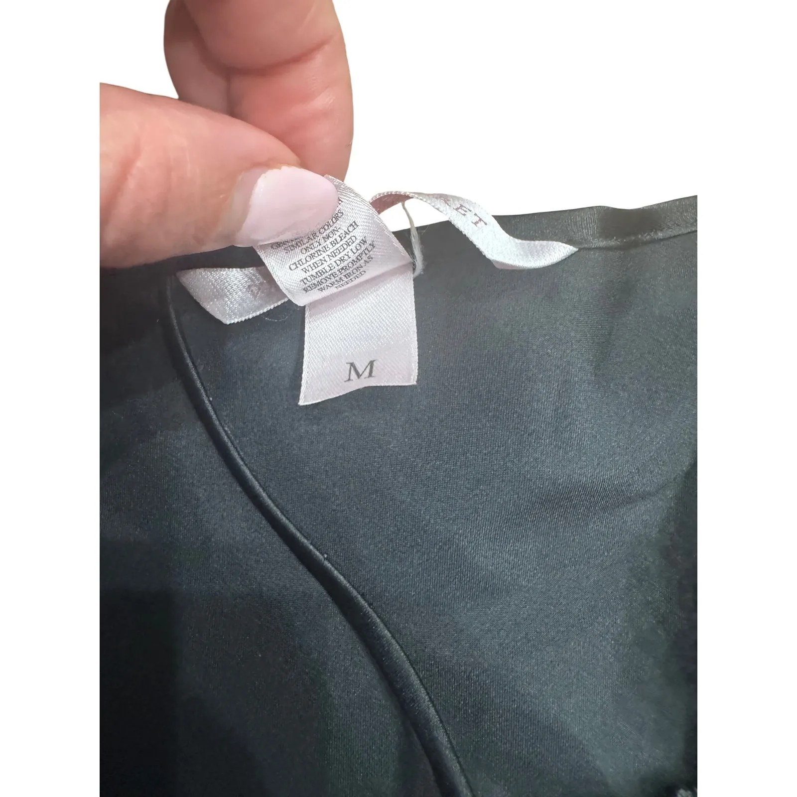 Victoria's Secret Black Lace Trim Slip Dress Lingerie Size Medium - Image 5