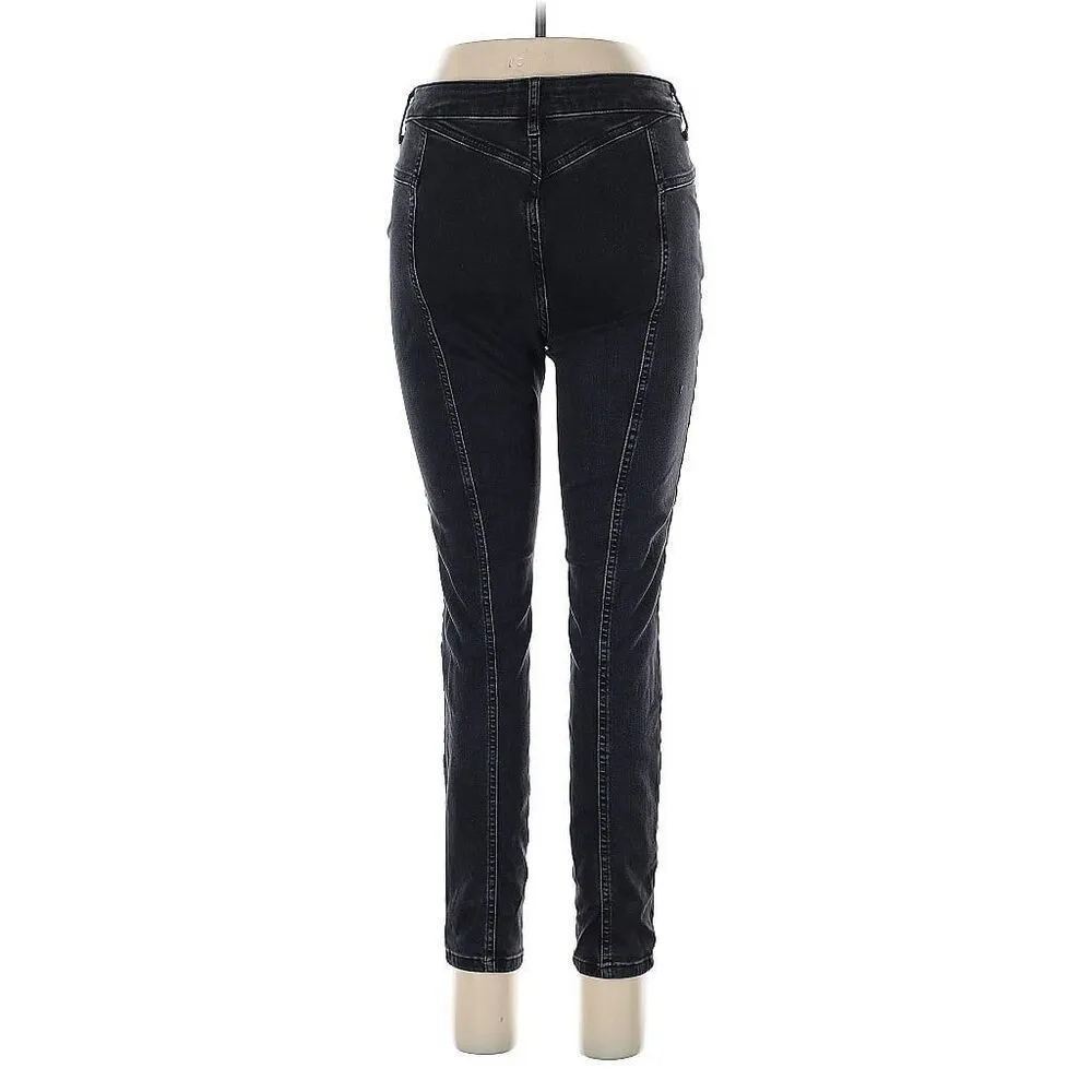 ✨Free People We the Free True Black Riley Seamed Skinny Sz 28 Jeans✨ - Image 9