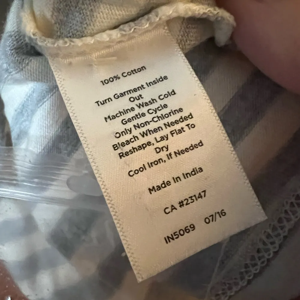 Talbots Striped Shirt Beaded BOW Graphic Cotton Tee 3/4 Sleeves Top NWT Size X - Image 7