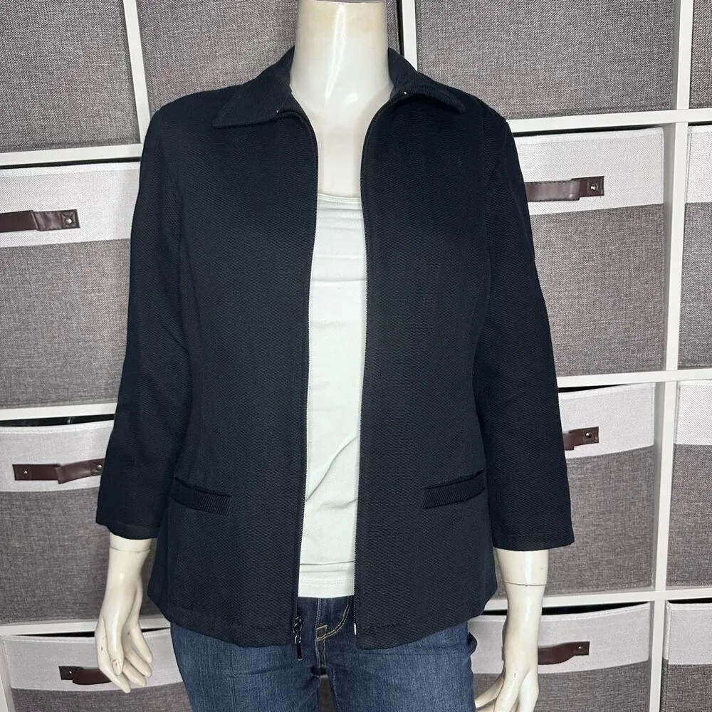 Crazy Horse By Liz Claiborne 3/4 Sleeve Blazer Jacket  Size 10P - Image 8