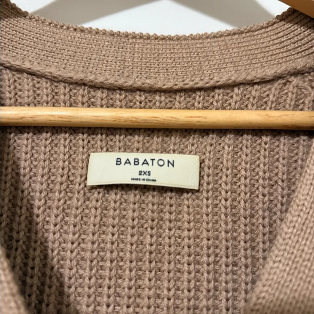 Babaton Taupe Cardigan Sweater - Image 6