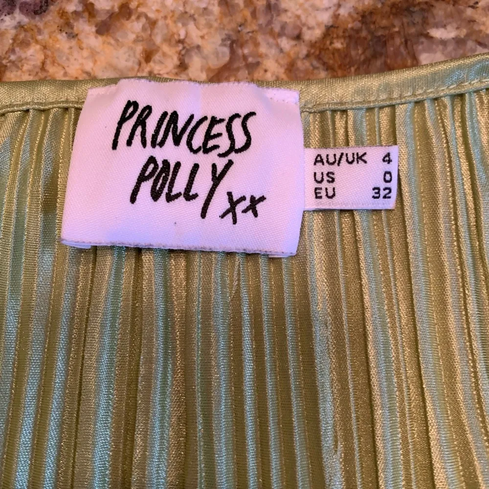 Princess Polly Wrap Luxe Green Party Dress Long Sleeve Size 0 - Image 5