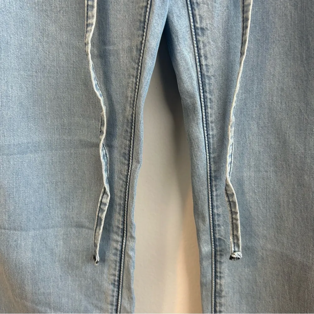 NWT Rich & Skinny Lightweight Denim Tie Front Cuffed Button Fly Pants Size XS - Image 10