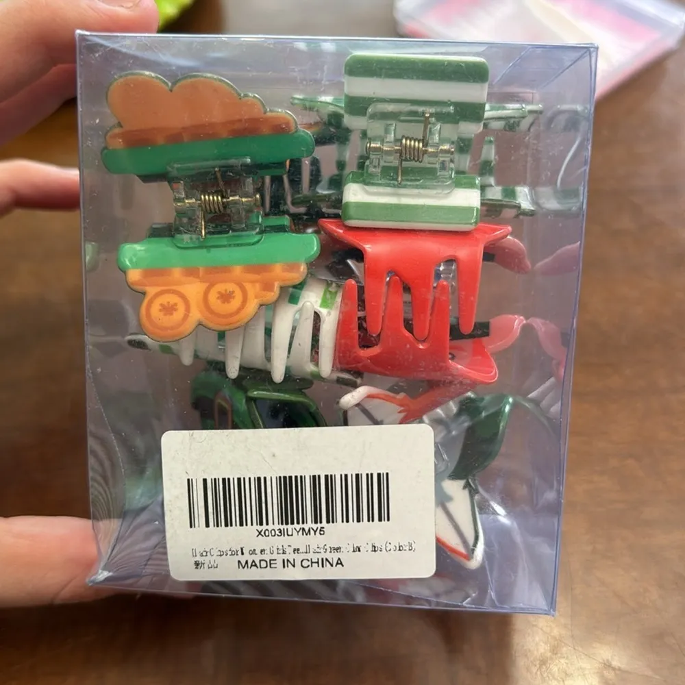 St Patrick’s day claw clips pack of 6 green Irish - Image 4