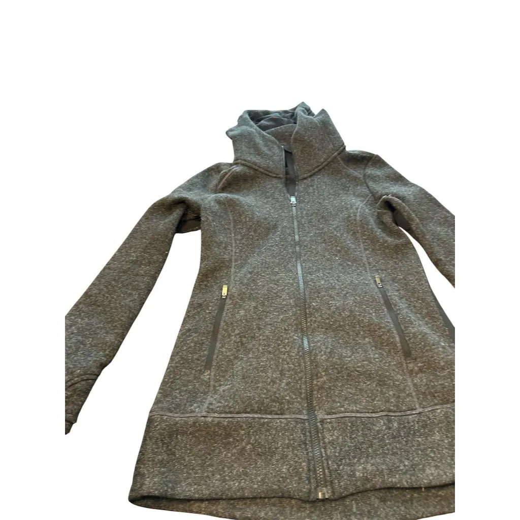 Athleta Women's XS Gray Fleece Lined‎ Zip Up Hoodie Jacket - Image 4