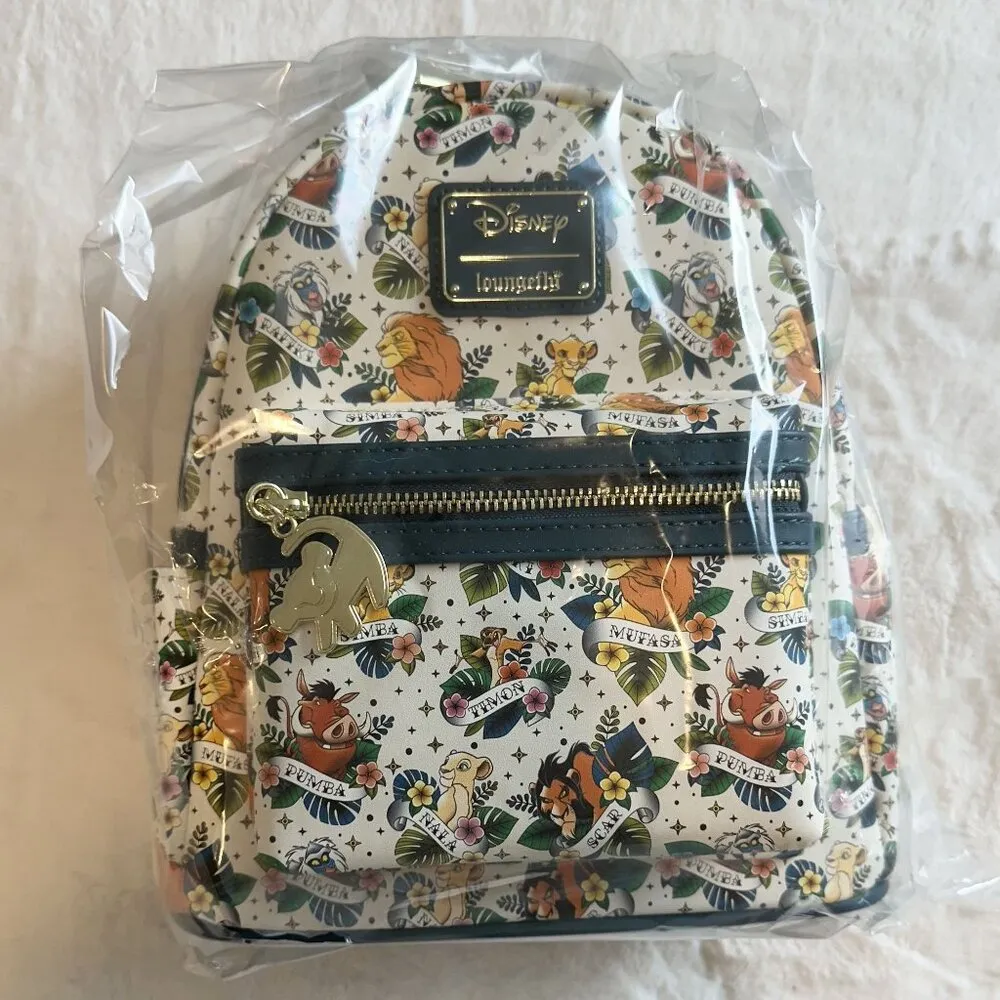 NWT RARE Disney Loungefly The Lion King Tattoo Mini Bag Backpack - Image 2