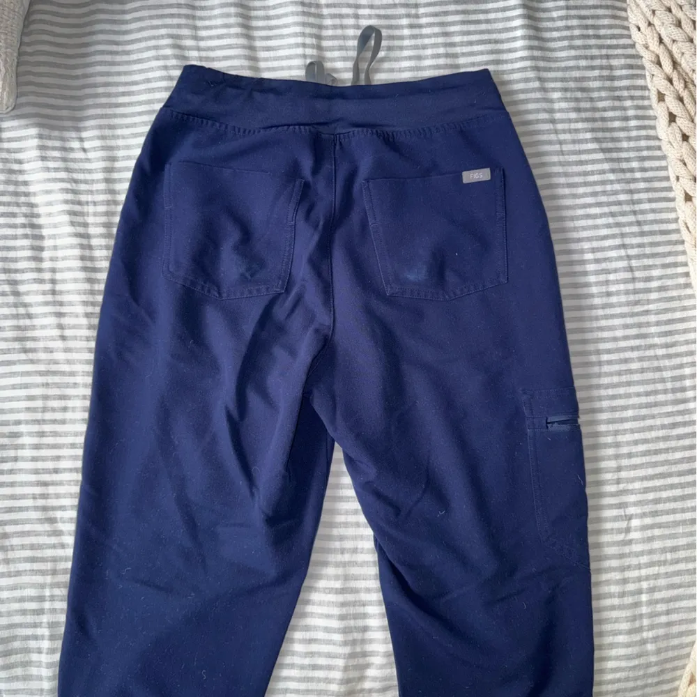 Figs Navy High Waisted Zamora Jogger Scrub Pants - Image 4