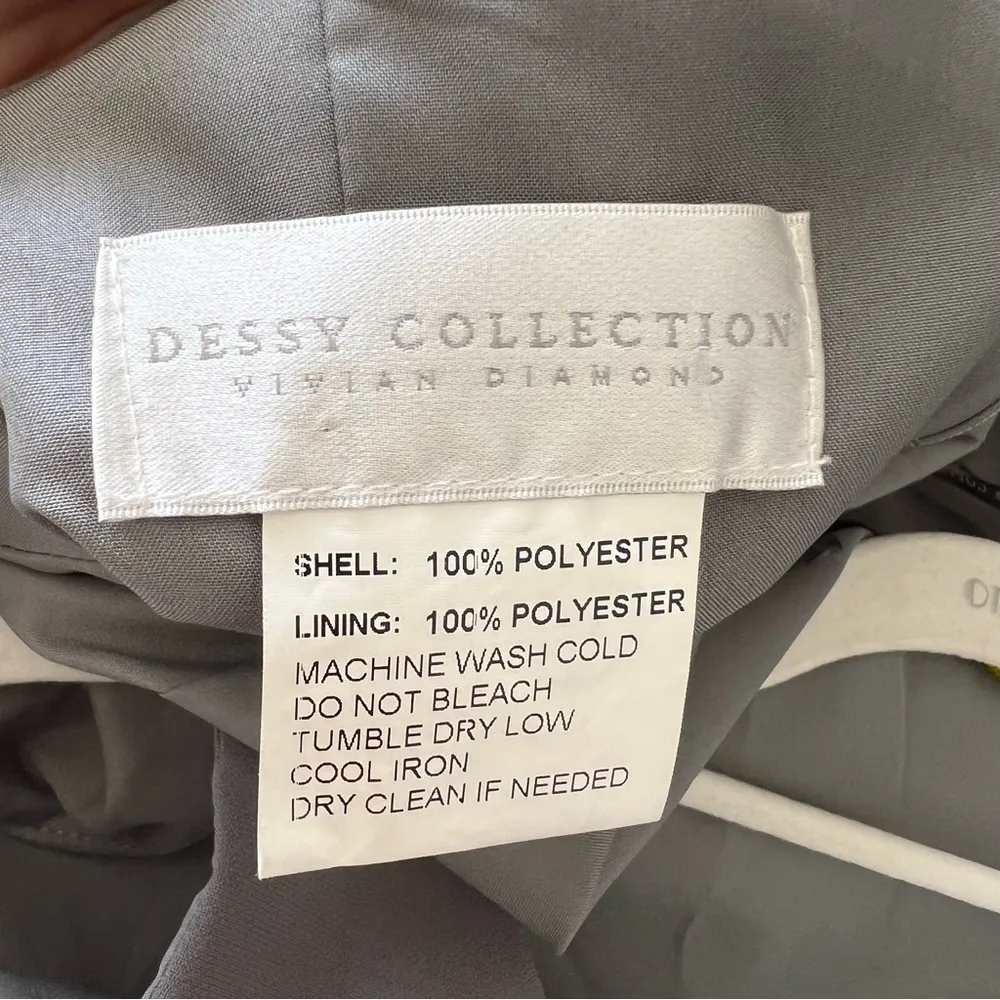 Dessy Collection DESSY BRIDESMAID DRESS 2936 in Charcoal Gray Size 12 NWT - Image 7