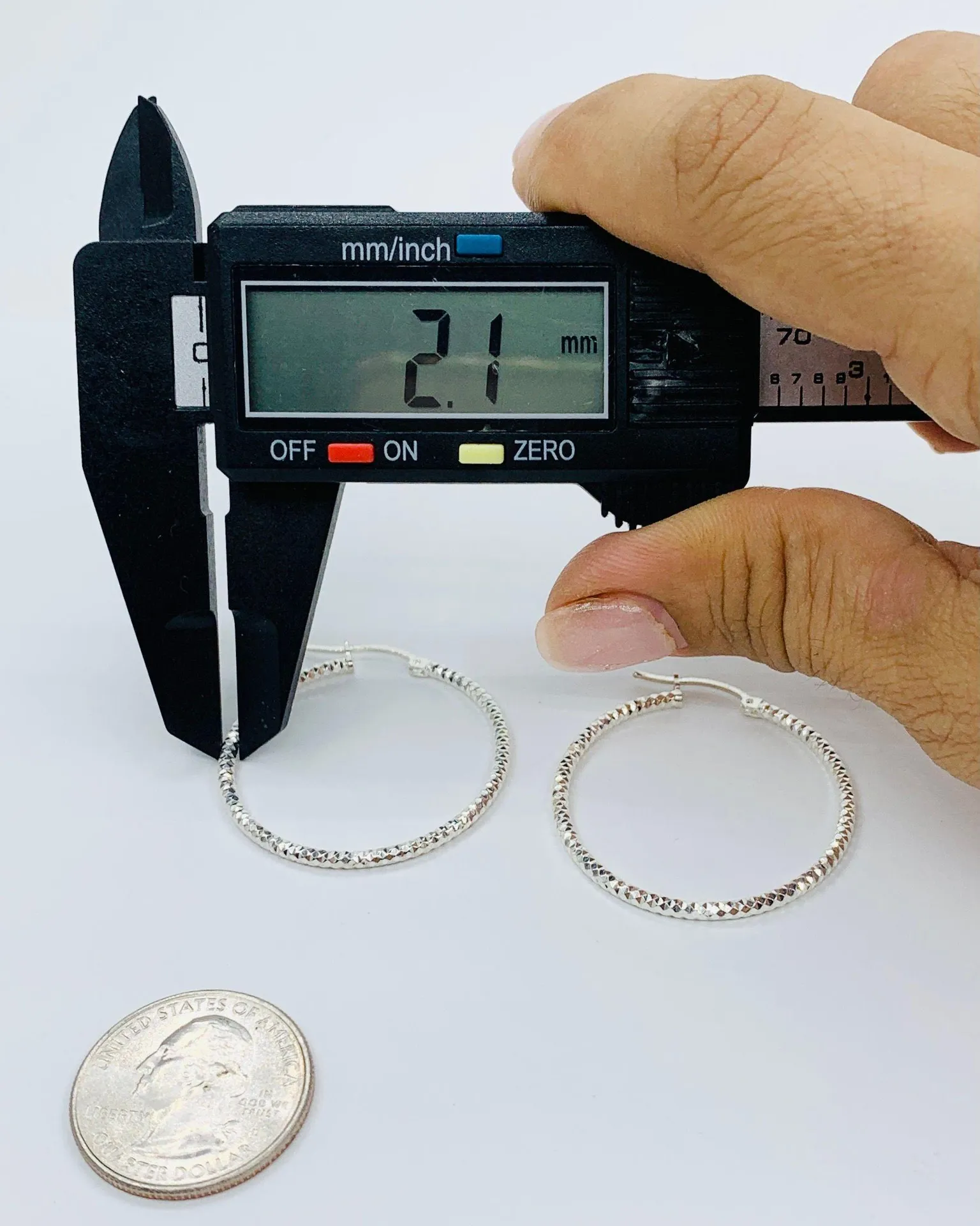 925 Sterling Silver Hoop Earrings - Image 9