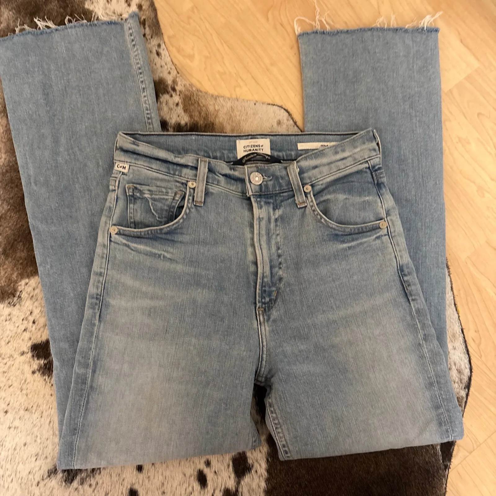 CITIZENS OF HUMANITY Isola Mid Rise Cropped Boot In Tahiti Size 24 - Image 3